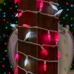 Red/Pink/Pure White 70 LED C6 Strawberry Mini Lights Commercial Grade on White Wire