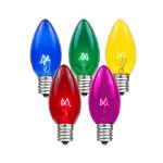 Assorted Transparent C7 5 Watt Bulbs