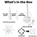 24" LED Moravian Star - Silver Metallic