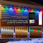 50ft Permanent Outdoor Eave Lights App Controlled RGBTW White Wire