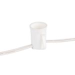 100 C7 String Light Set with Orange Ceramic Bulbs on White Wire