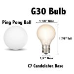 Frosted Warm White - G30 - LED Filament Plastic Globe Bulbs - 25 Pack