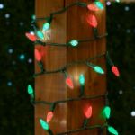Red and Green 70 LED C6 Strawberry Mini Lights Commercial Grade Green Wire