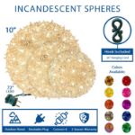Amber/Orange 150 Light Starlight Sphere 10"