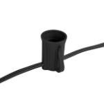 C7 100' String on Black Wire, 100 Sockets