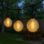 Dimpled Dawn G125 LED Glass Globe Bulb
