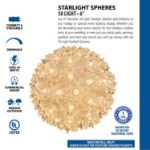 Blue 50 Light Mini Starlight Sphere 6"