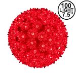Red 100 Light Starlight Sphere 7.5" 