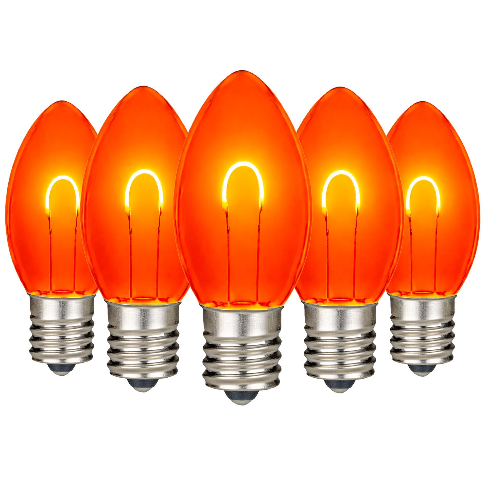 25 Pack C9 LED Outdoor Christmas Replacement Bulbs, Warm White, C9/E17 Base