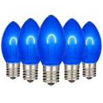 Blue C9 U-Shaped LED Plastic Flex Filament Replacement Bulbs 25 Pack 