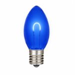Blue C9 U-Shaped LED Plastic Flex Filament Replacement Bulbs 25 Pack 