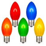 Multi C9 U-Shaped LED Plastic Flex Filament Replacement Bulbs 25 Pack 