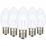 Pure White C9 U-Shaped LED Plastic Flex Filament Replacement Bulbs 25 Pack 