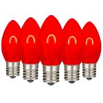 Red C9 U-Shaped LED Plastic Flex Filament Replacement Bulbs 25 Pack 