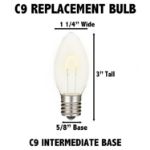 Warm White C9 U-Shaped LED Plastic Flex Filament Replacement Bulbs 25 Pack 