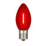 Red C9 LED Plastic Filament Replacement Bulbs 25 Pack 