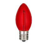Red C9 LED Plastic Filament Replacement Bulbs 25 Pack 