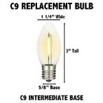 Warm White C9 LED Plastic Filament Replacement Bulbs 25 Pack 