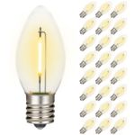 Warm White C9 LED Plastic Filament Replacement Bulbs 25 Pack 