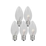 Clear Twinkle C7 7 Watt Bulbs 25 Pack