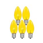 Yellow Twinkle C7 7 Watt Bulbs 25 Pack