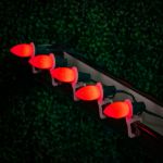 5 Pack Red Ceramic Opaque C9 7 Watt Bulbs