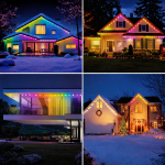 50ft Permanent Outdoor Eve Lights App Controlled RGBTW White Wire