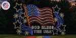 God Bless the USA Flag Silhouette Display