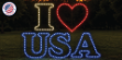 I Heart USA Silhouette Display
