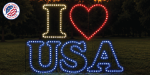 I Heart USA Silhouette Display