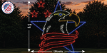 Eagle with Star Silhouette Display