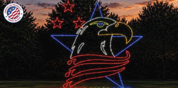 Eagle with Star Silhouette Display