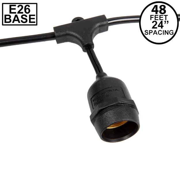 48' Suspended Black Commercial Grade Stringer (E26 Base) 