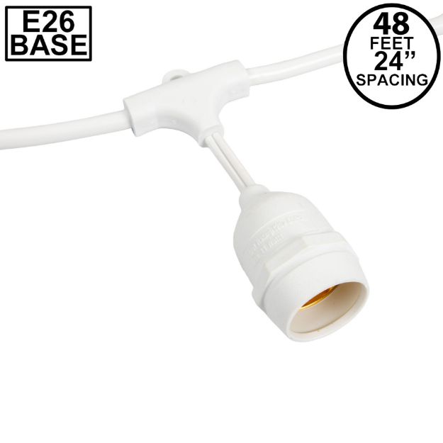 48' Suspended White Commercial Grade Stringer (E26 Base) 