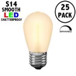 Frosted Warm White S14 LED Plastic Filament Medium Base e26 Bulbs  - 25pk