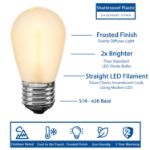Frosted Warm White S14 LED Plastic Filament Medium Base e26 Bulbs  - 25pk