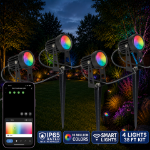 4 Light Compact RGBWW Smart App Controlled Garden Spot Lights