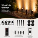 4 Light Compact RGBWW Smart App Controlled Garden Spot Lights