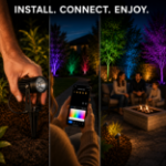 4 Light Compact RGBWW Smart App Controlled Garden Spot Lights