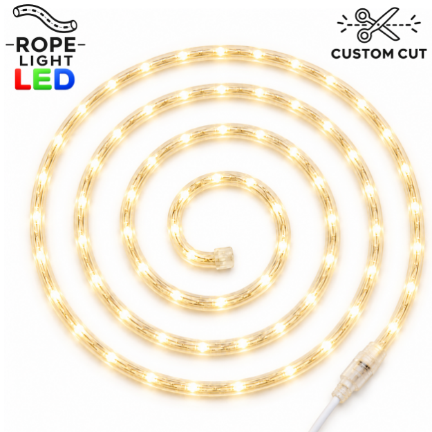 Warm White LED Custom Rope Light Kit 1/2" 2 Wire 120v