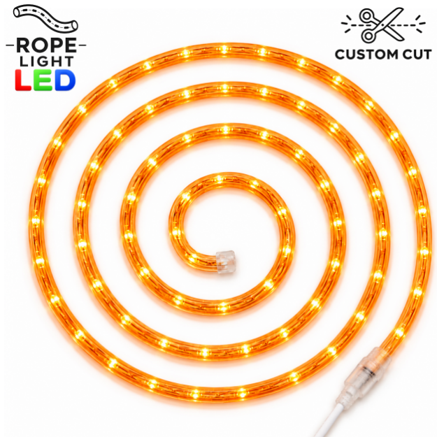 Orange LED Custom Rope Light Kit 1/2" 2 Wire 120V