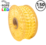 Warm White LED Rope Light Spool 150' 1/2" 2 Wire 120V