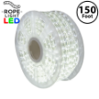 Pure White LED Rope Light Spool 150' 1/2" 2 Wire 120V