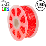 Red LED Rope Light Spool 150' 1/2" 2 Wire 120V