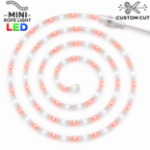 Red/Pure White LED Custom Mini Rope Light Kit 3/8" 2 Wire 120V