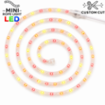 Yellow/Red/Orange LED Custom Mini Rope Light Kit 3/8" 2 Wire 120V