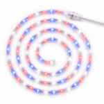 Red/Pure White/Blue LED Mini Rope Light Spool 150' 3/8" 2 Wire 120V