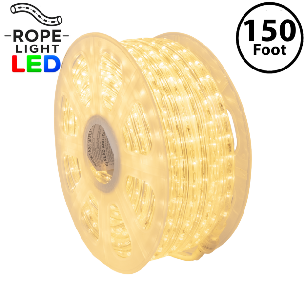 Sun Warm White LED Rope Light Spool 150' 1/2" 2 Wire 120V