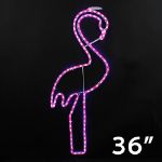 36" Pink Flamingo LED Rope Light Motif 