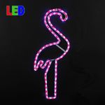 24" Pink Flamingo LED Rope Light Motif 